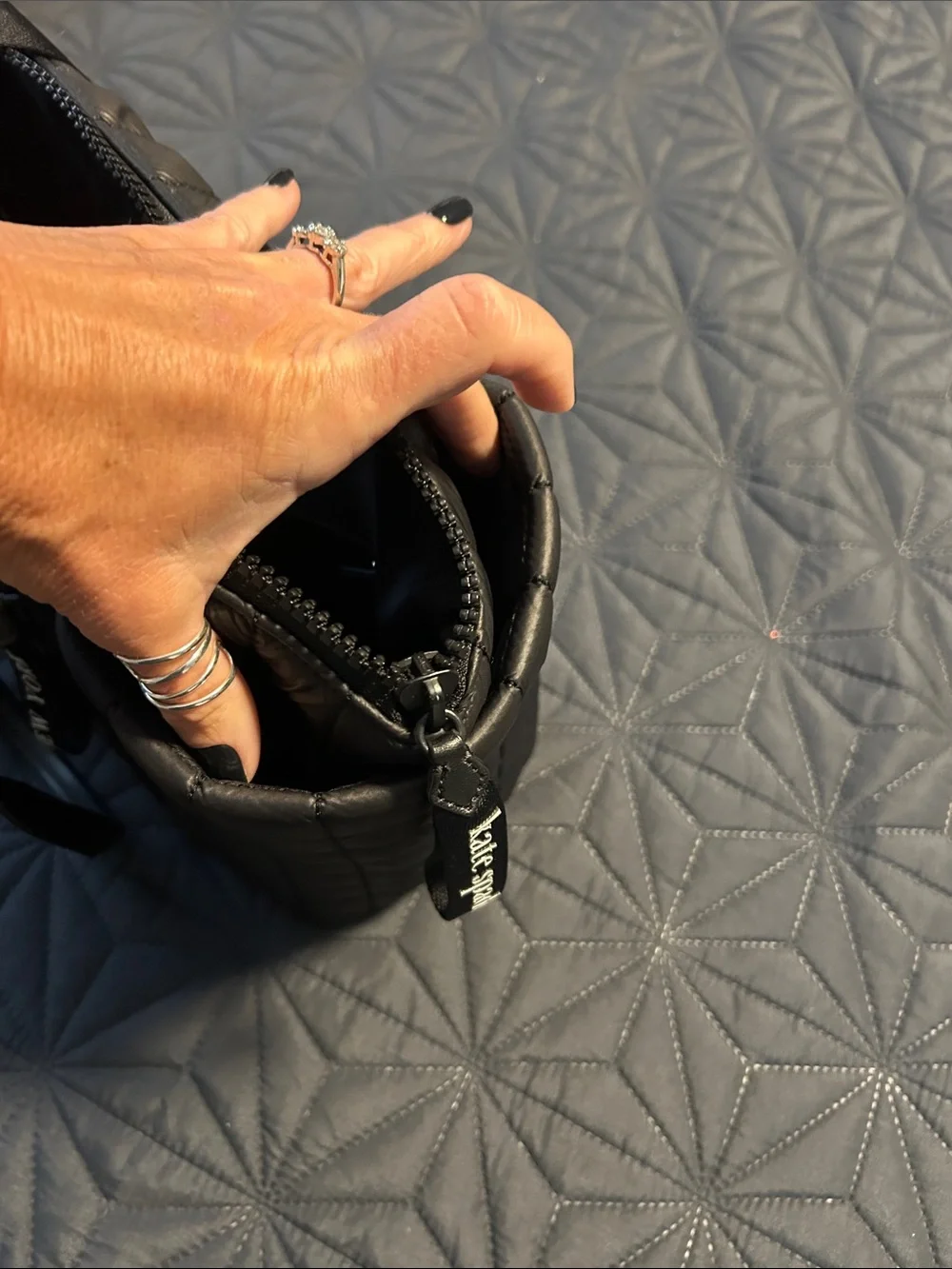 kate spade Black Quilted Laptop Tote